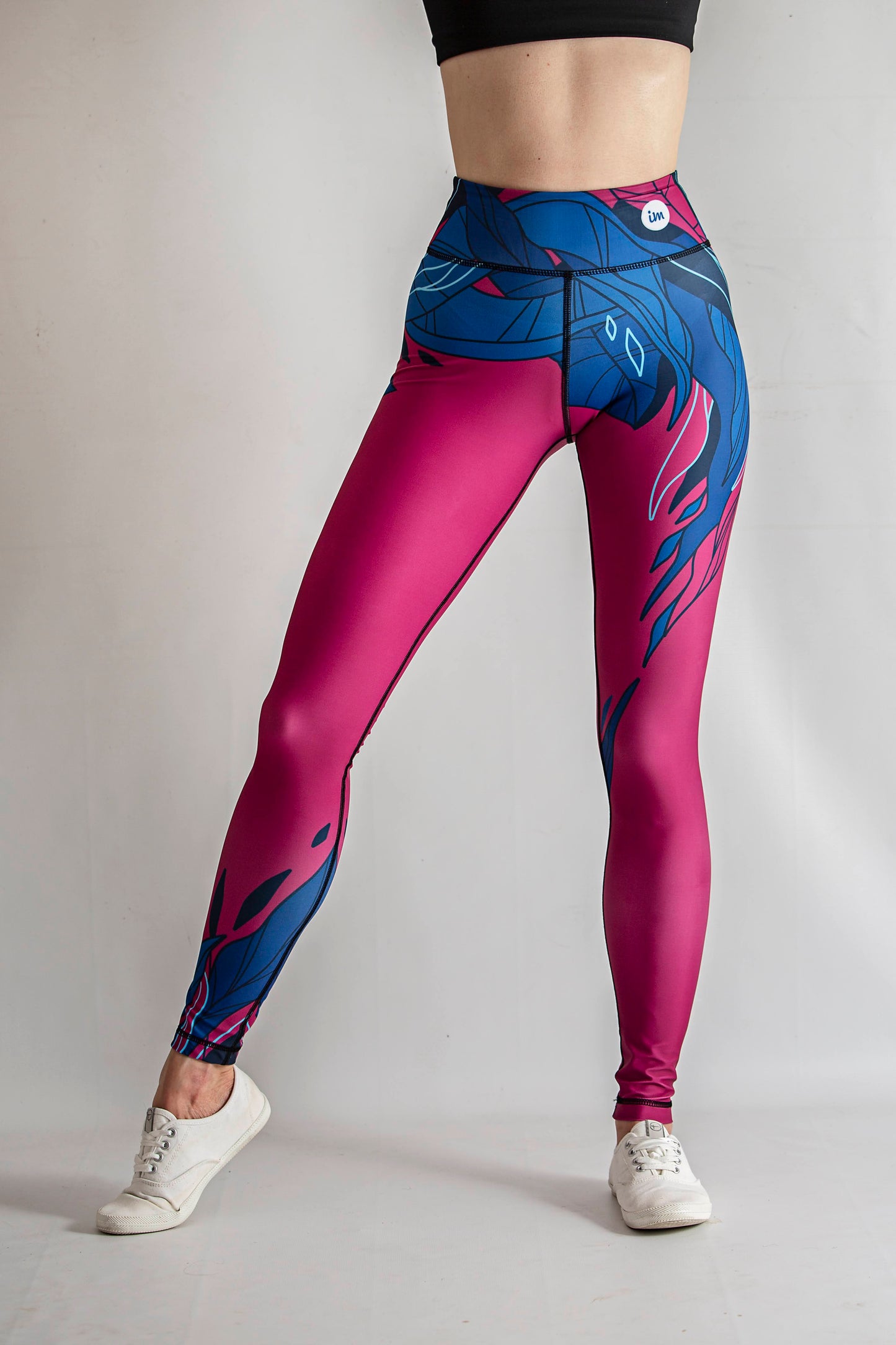 Leggings Floral Form-Fit (Pink)